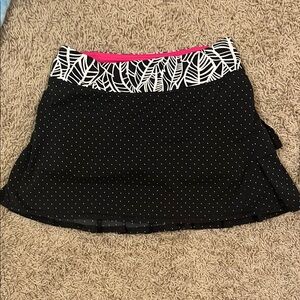 Lululemon Athletica Pink and Black Skater Mini Skirt